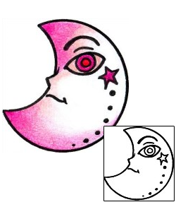 Moon Tattoo Astronomy tattoo | AAF-02002