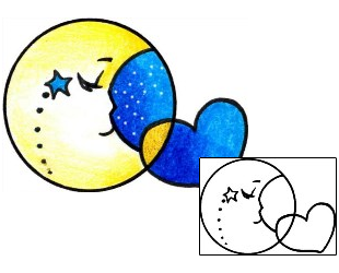 Moon Tattoo Astronomy tattoo | AAF-02003