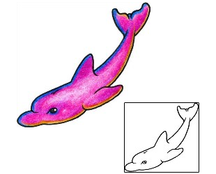 Dolphin Tattoo Marine Life tattoo | AAF-02027