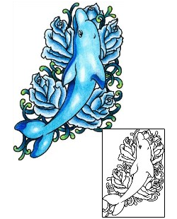 Dolphin Tattoo Marine Life tattoo | AAF-02032