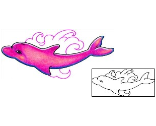Dolphin Tattoo Marine Life tattoo | AAF-02033