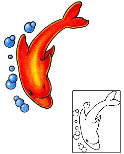 Dolphin Tattoo Marine Life tattoo | AAF-02037