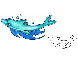 Dolphin Tattoo Marine Life tattoo | AAF-02040
