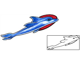 Dolphin Tattoo Marine Life tattoo | AAF-02041
