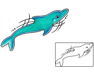 Dolphin Tattoo Marine Life tattoo | AAF-02043