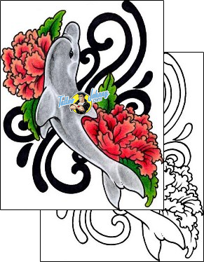 Dolphin Tattoo flower-tattoos-andrea-ale-aaf-02062
