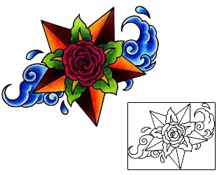 Star Tattoo Plant Life tattoo | AAF-02608