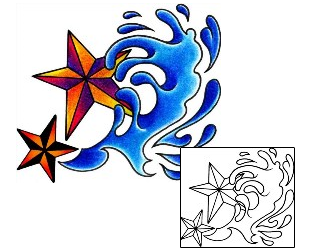 Nautical Star Tattoo Astronomy tattoo | AAF-02615