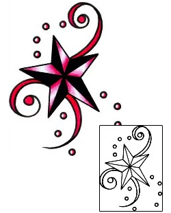 Nautical Star Tattoo Astronomy tattoo | AAF-02624