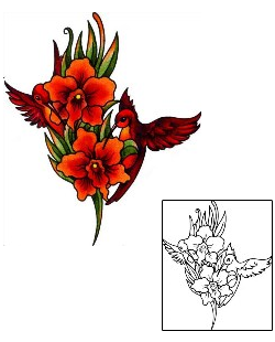 Hummingbird Tattoo Plant Life tattoo | AAF-02852