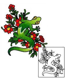 Gecko Tattoo Plant Life tattoo | AAF-02911