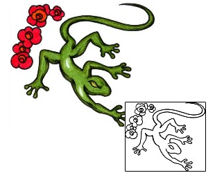 Gecko Tattoo Plant Life tattoo | AAF-02920