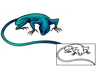 Lizard Tattoo Reptiles & Amphibians tattoo | AAF-02949