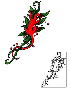 Reptiles & Amphibians Tattoo Plant Life tattoo | AAF-02972