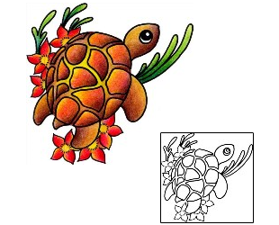 Turtle Tattoo Plant Life tattoo | AAF-03017