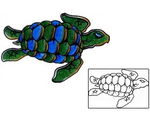 Turtle Tattoo Reptiles & Amphibians tattoo | AAF-03032