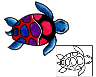 Turtle Tattoo Reptiles & Amphibians tattoo | AAF-03033