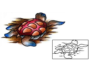 Turtle Tattoo Reptiles & Amphibians tattoo | AAF-03038