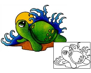 Turtle Tattoo Reptiles & Amphibians tattoo | AAF-03046