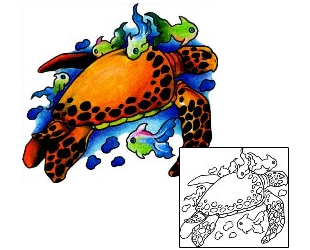 Turtle Tattoo Marine Life tattoo | AAF-03056