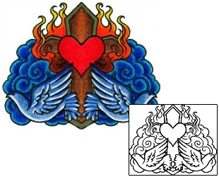 Sacred Heart Tattoo Religious & Spiritual tattoo | AAF-03242