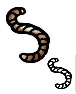 Worm Tattoo Specific Body Parts tattoo | AAF-03359