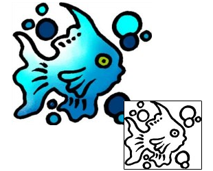 Ankle Tattoo Marine Life tattoo | AAF-03444