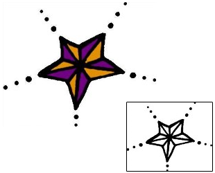 Nautical Star Tattoo Astronomy tattoo | AAF-03520