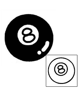 Eight Ball Tattoo Specific Body Parts tattoo | AAF-03522