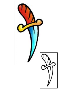 Dagger Tattoo Specific Body Parts tattoo | AAF-03656