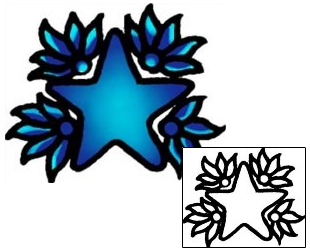 Star Tattoo Plant Life tattoo | AAF-03727
