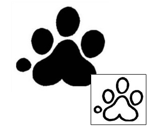 Paw Print Tattoo Specific Body Parts tattoo | AAF-03748