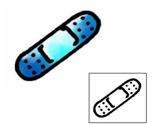 Picture of Blue Band Aid Tattoo 