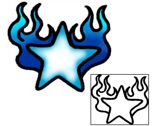 Fire – Flames Tattoo Astronomy tattoo | AAF-03808