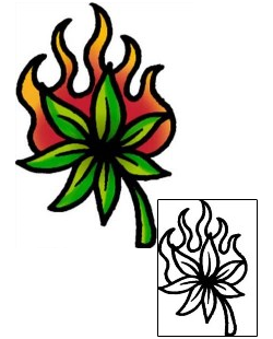 Fire – Flames Tattoo Plant Life tattoo | AAF-03834