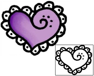 Heart Tattoo Specific Body Parts tattoo | AAF-04028