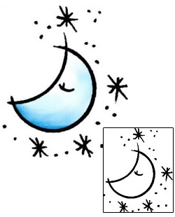 Moon Tattoo Astronomy tattoo | AAF-04051