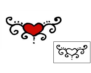 Heart Tattoo Specific Body Parts tattoo | AAF-04101