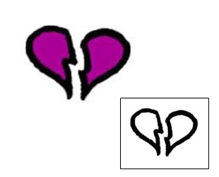 Broken Heart Tattoo Specific Body Parts tattoo | AAF-04215