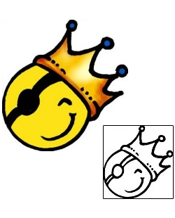 Miscellaneous Tattoo Pirate King Smiley Face Tattoo
