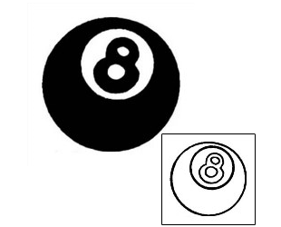 Eight Ball Tattoo Specific Body Parts tattoo | AAF-04257