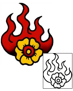 Fire – Flames Tattoo Plant Life tattoo | AAF-04285