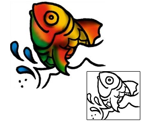 Fish Tattoo Marine Life tattoo | AAF-04308