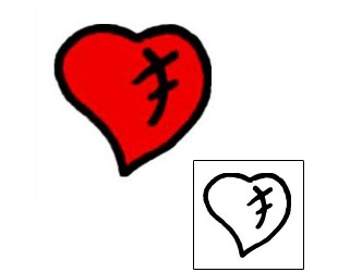 Heart Tattoo Specific Body Parts tattoo | AAF-04970