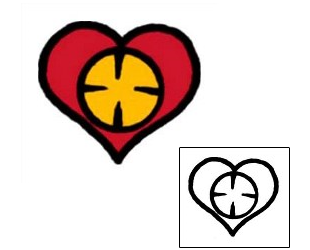 Heart Tattoo Specific Body Parts tattoo | AAF-05003