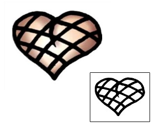 Ankle Tattoo Fishnet Heart Tattoo