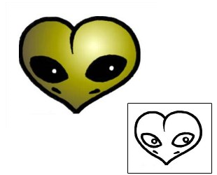 Alien Tattoo Specific Body Parts tattoo | AAF-05050