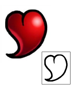 Heart Tattoo Specific Body Parts tattoo | AAF-05066