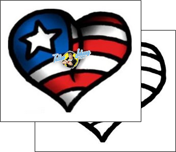 Heart Tattoo patriotic-tattoos-andrea-ale-aaf-05084