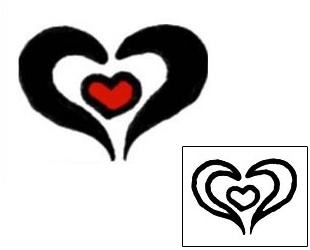 Heart Tattoo Specific Body Parts tattoo | AAF-05090